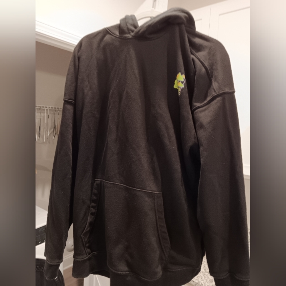 Mushroom hoodie large black double XL